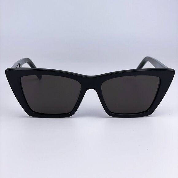 NEW Saint Laurent SL276 001 BLACK MICA Black Grey Cat Eye Sunglsses